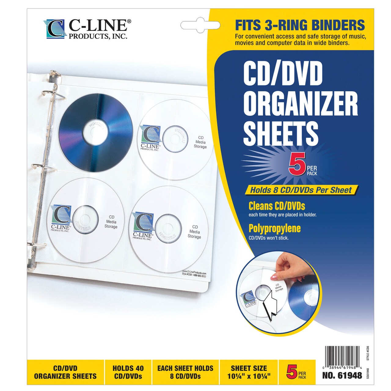 Deluxe CD Ring Binder Storage Pages, Standard